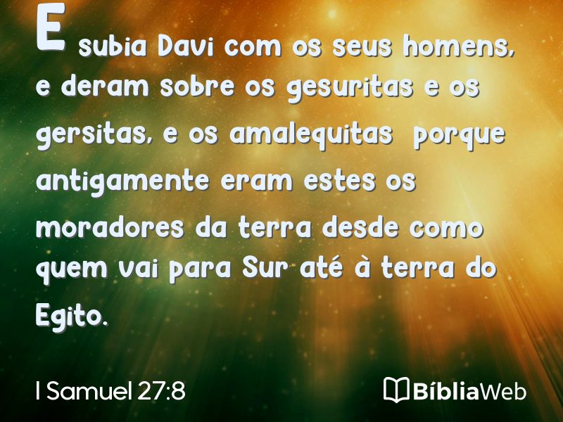 I Samuel 27:8 em imagem para compartilhar