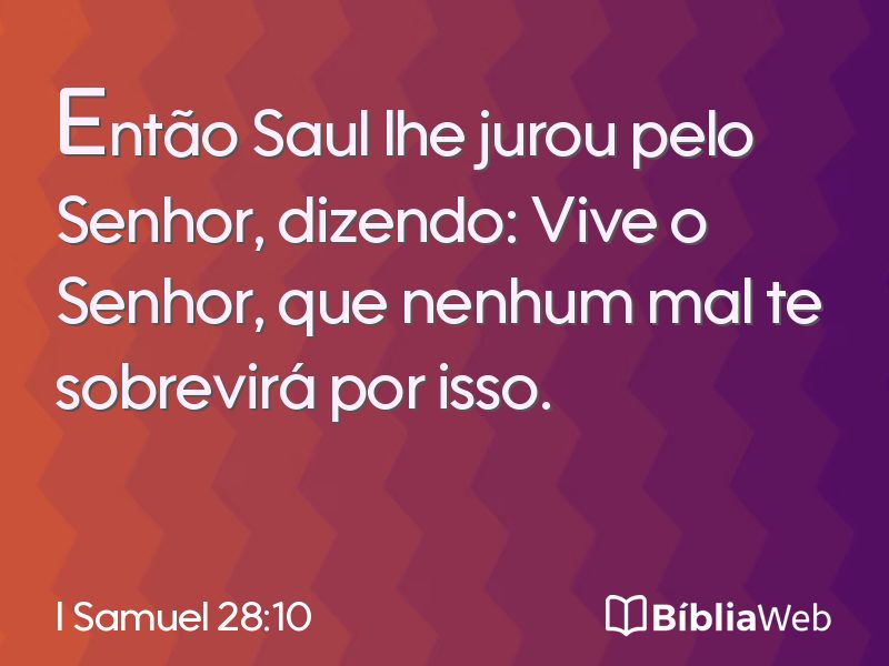 I Samuel 28:10 em imagem para compartilhar