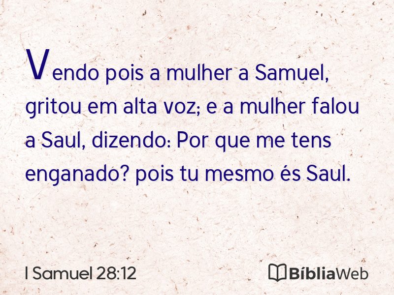 I Samuel 28:12 em imagem para compartilhar