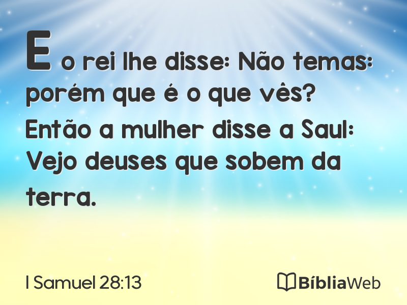I Samuel 28:13 em imagem para compartilhar