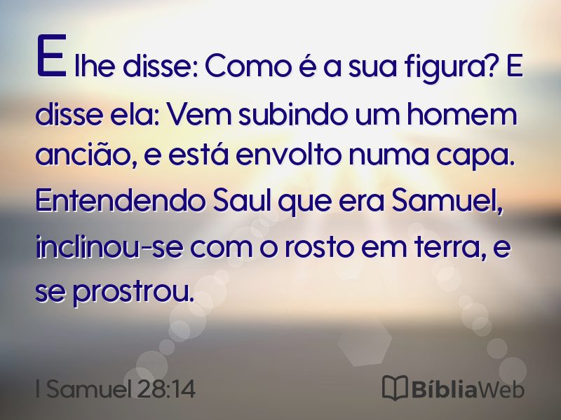 I Samuel 28:14 em imagem para compartilhar