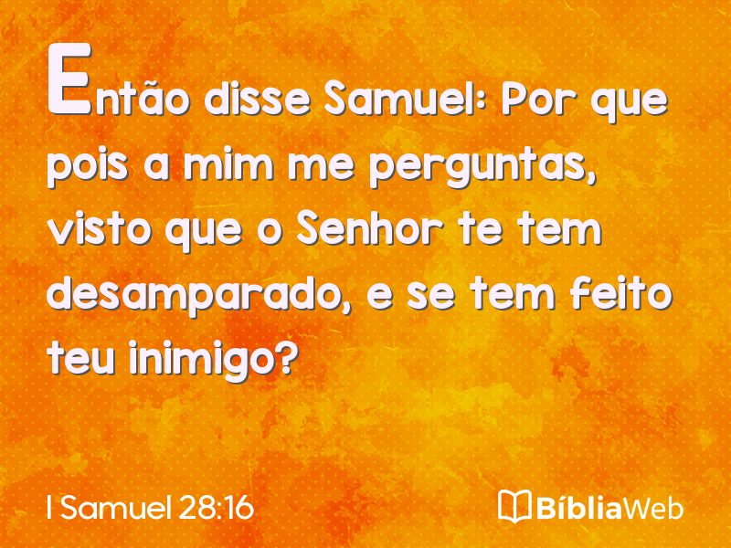 I Samuel 28:16 em imagem para compartilhar