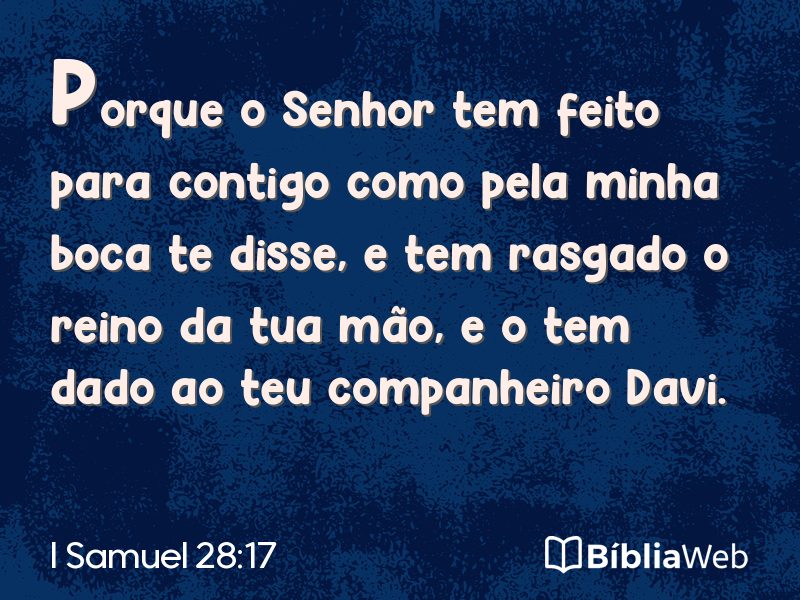 I Samuel 28:17 em imagem para compartilhar