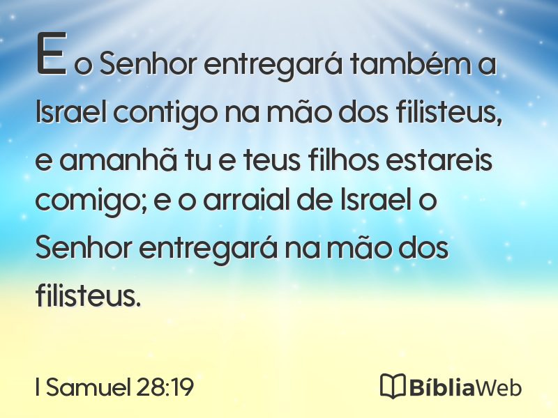 I Samuel 28:19 em imagem para compartilhar