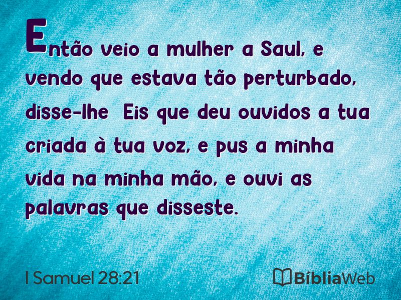 I Samuel 28:21 em imagem para compartilhar