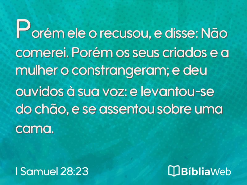 I Samuel 28:23 em imagem para compartilhar