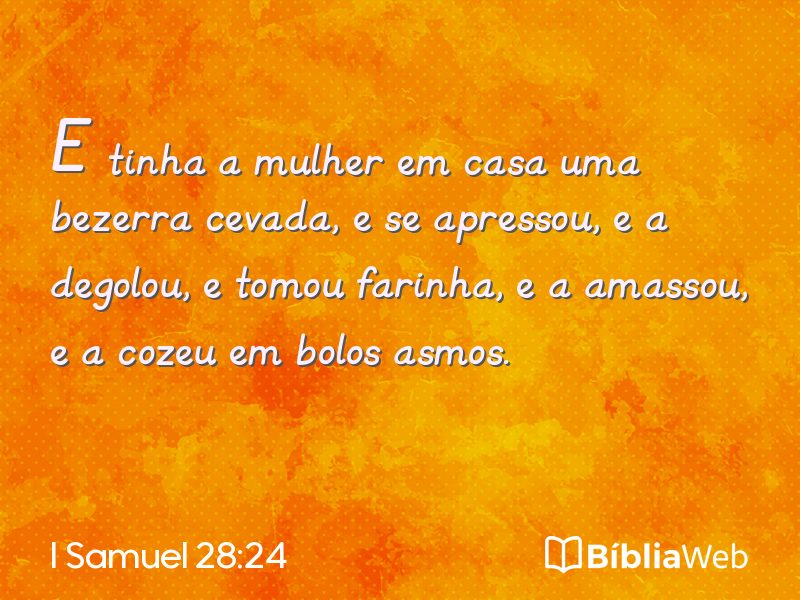I Samuel 28:24 em imagem para compartilhar