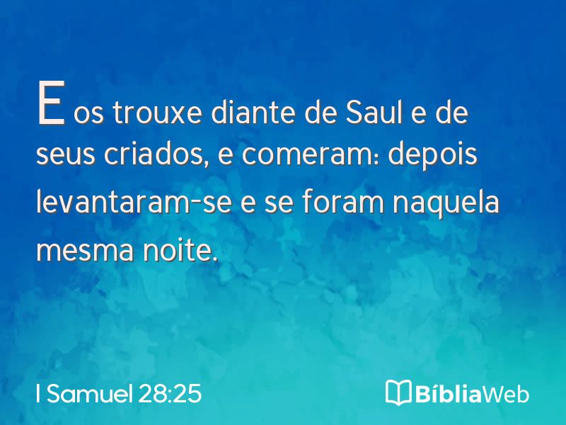I Samuel 28:25 em imagem para compartilhar