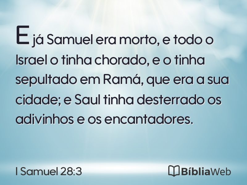 I Samuel 28:3 em imagem para compartilhar