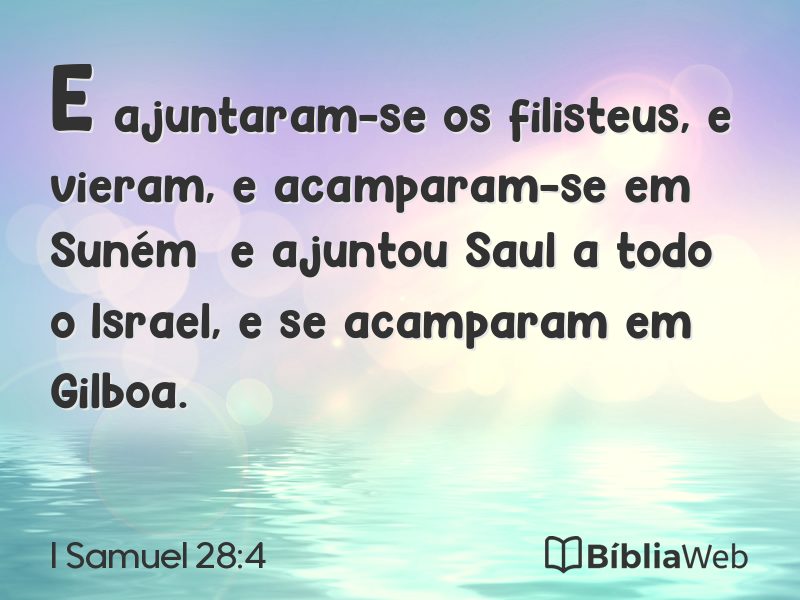 I Samuel 28:4 em imagem para compartilhar