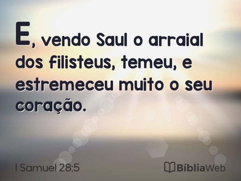 I Samuel 28:5 em imagem para compartilhar