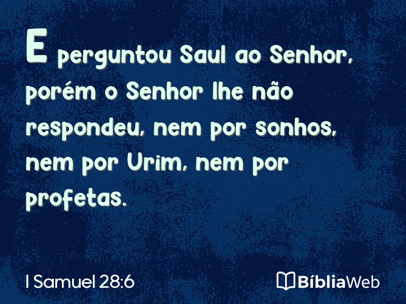 I Samuel 28:6 em imagem para compartilhar
