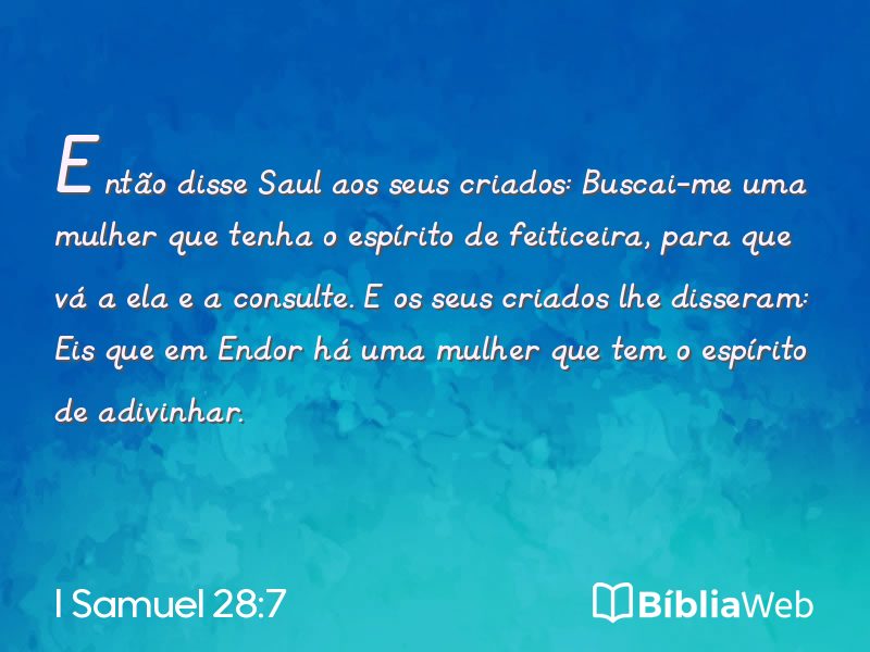 I Samuel 28:7 em imagem para compartilhar