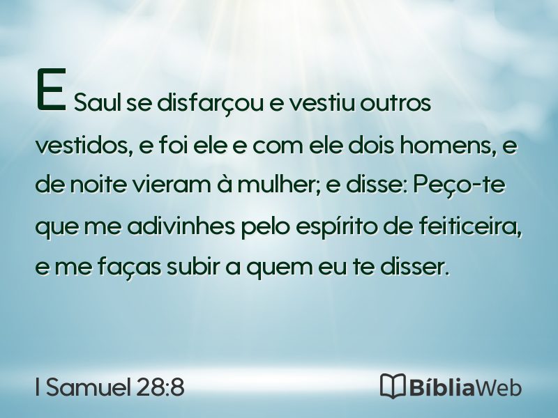 I Samuel 28:8 em imagem para compartilhar