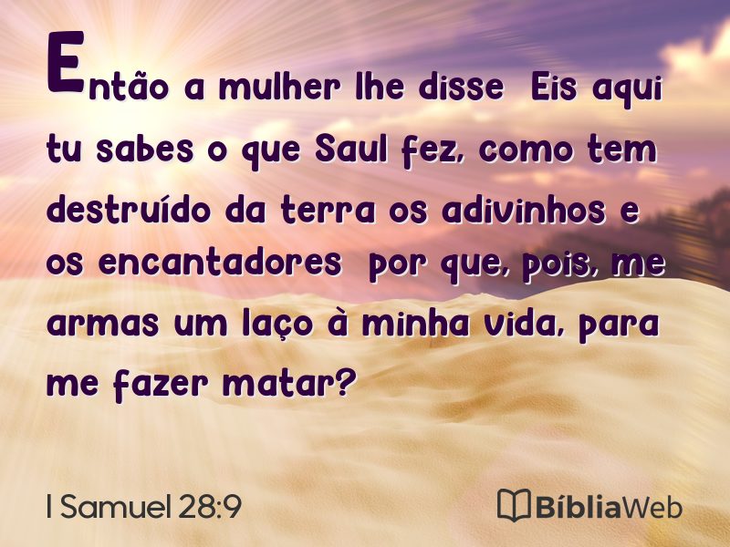 I Samuel 28:9 em imagem para compartilhar