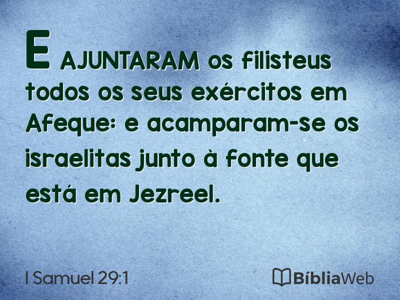 I Samuel 29:1 em imagem para compartilhar