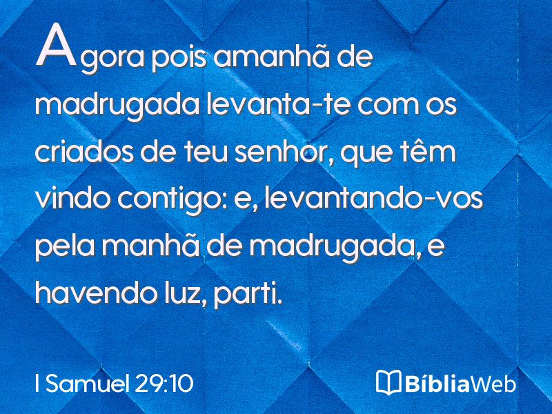I Samuel 29:10 em imagem para compartilhar