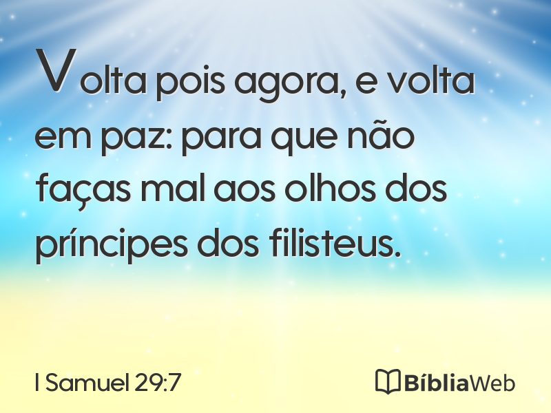 I Samuel 29:7 em imagem para compartilhar