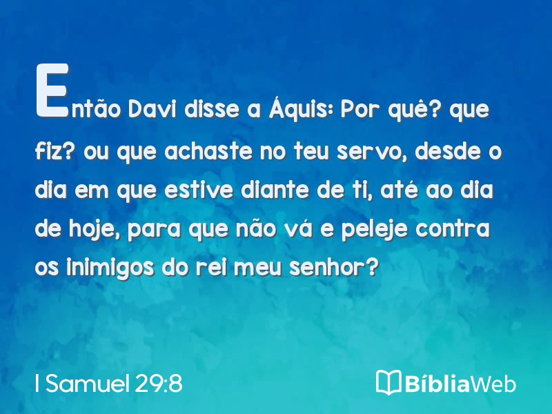 I Samuel 29:8 em imagem para compartilhar