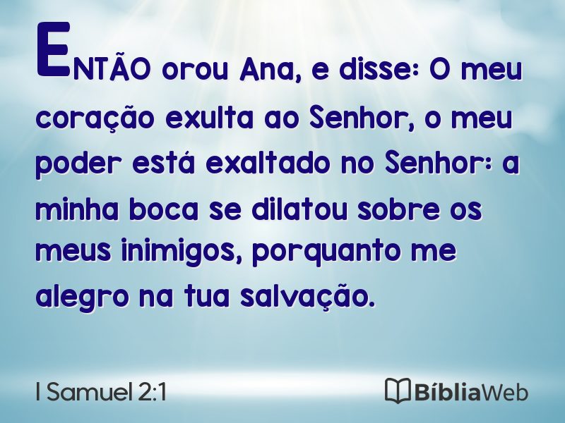 I Samuel 2:1 em imagem para compartilhar