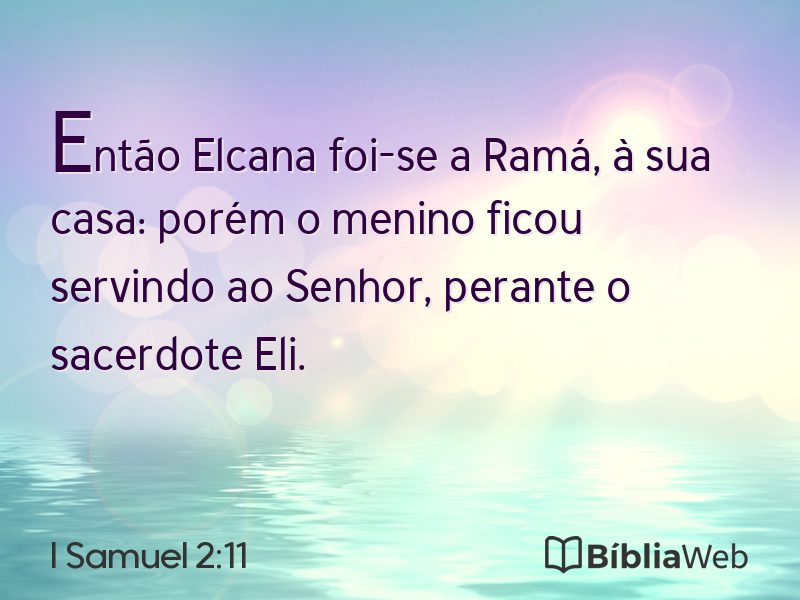 I Samuel 2:11 em imagem para compartilhar