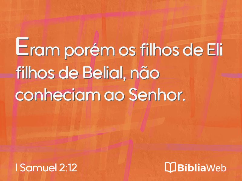 I Samuel 2:12 em imagem para compartilhar
