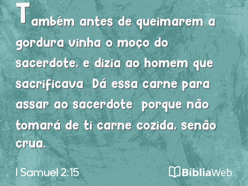 I Samuel 2:15 em imagem para compartilhar