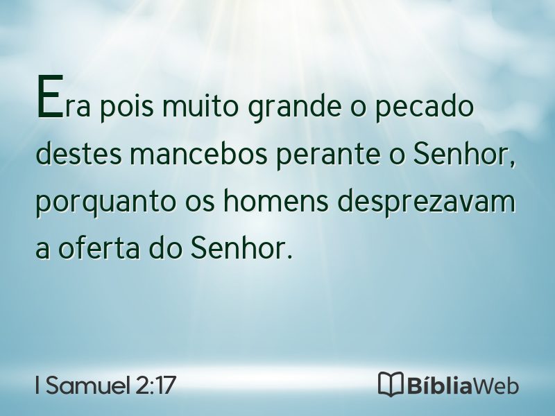 I Samuel 2:17 em imagem para compartilhar