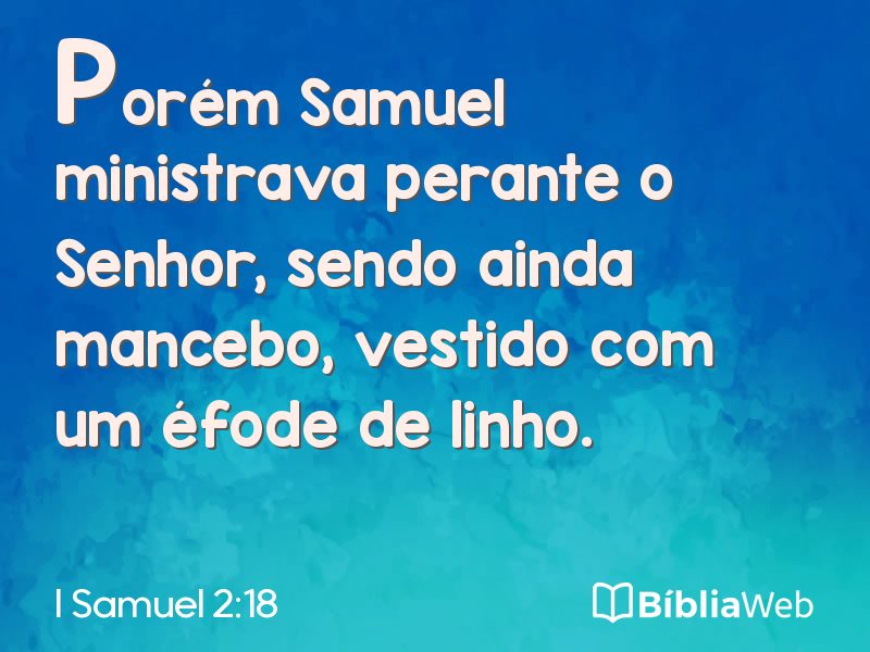 I Samuel 2:18 em imagem para compartilhar