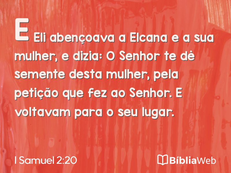 I Samuel 2:20 em imagem para compartilhar