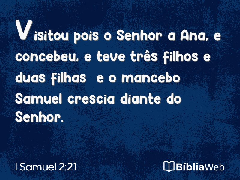 I Samuel 2:21 em imagem para compartilhar