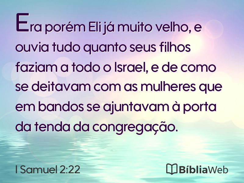 I Samuel 2:22 em imagem para compartilhar