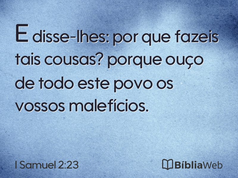 I Samuel 2:23 em imagem para compartilhar