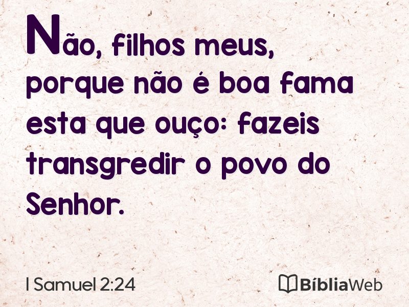 I Samuel 2:24 em imagem para compartilhar