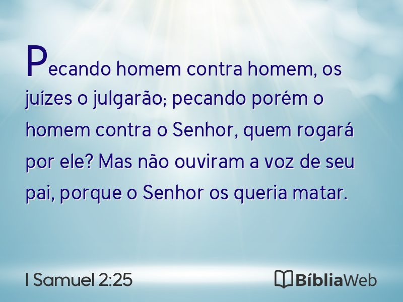 I Samuel 2:25 em imagem para compartilhar