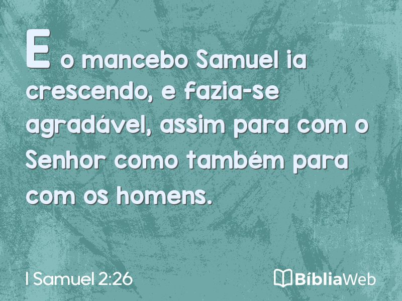 I Samuel 2:26 em imagem para compartilhar