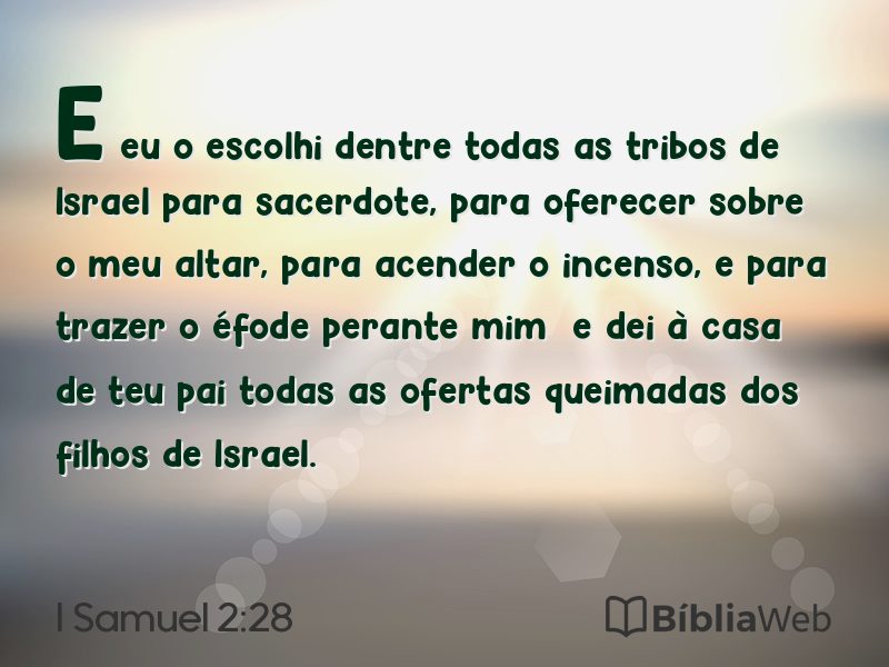 I Samuel 2:28 em imagem para compartilhar