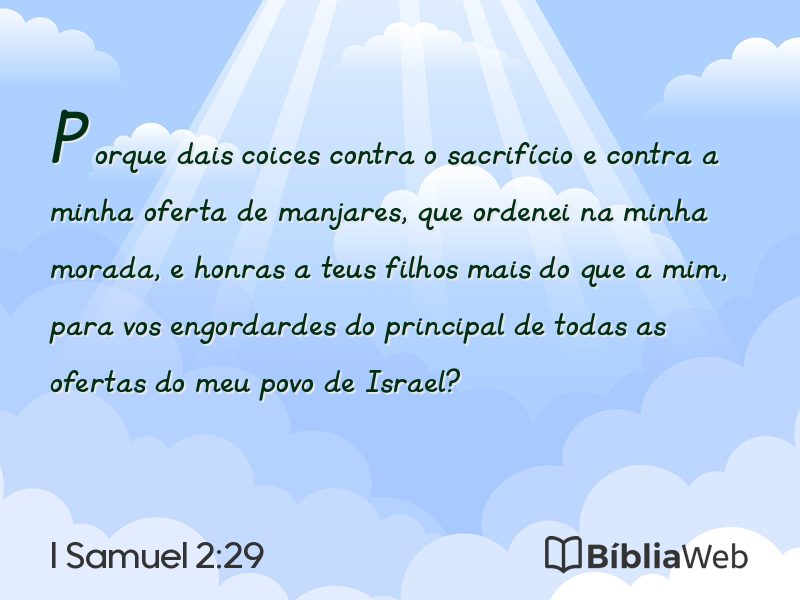 I Samuel 2:29 em imagem para compartilhar