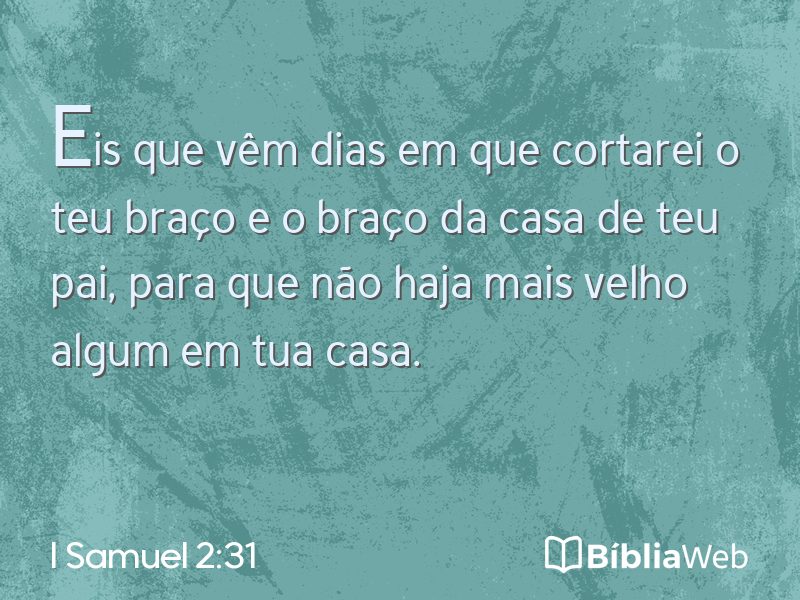 I Samuel 2:31 em imagem para compartilhar