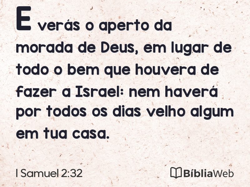 I Samuel 2:32 em imagem para compartilhar