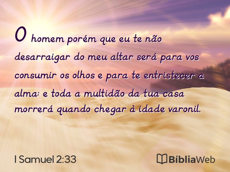 I Samuel 2:33 em imagem para compartilhar