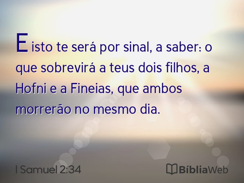 I Samuel 2:34 em imagem para compartilhar
