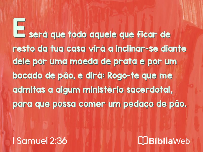 I Samuel 2:36 em imagem para compartilhar