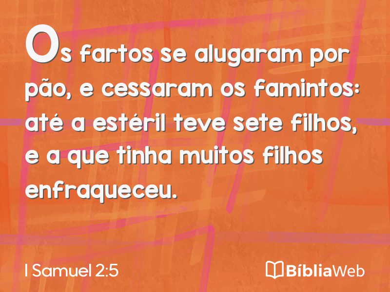 I Samuel 2:5 em imagem para compartilhar
