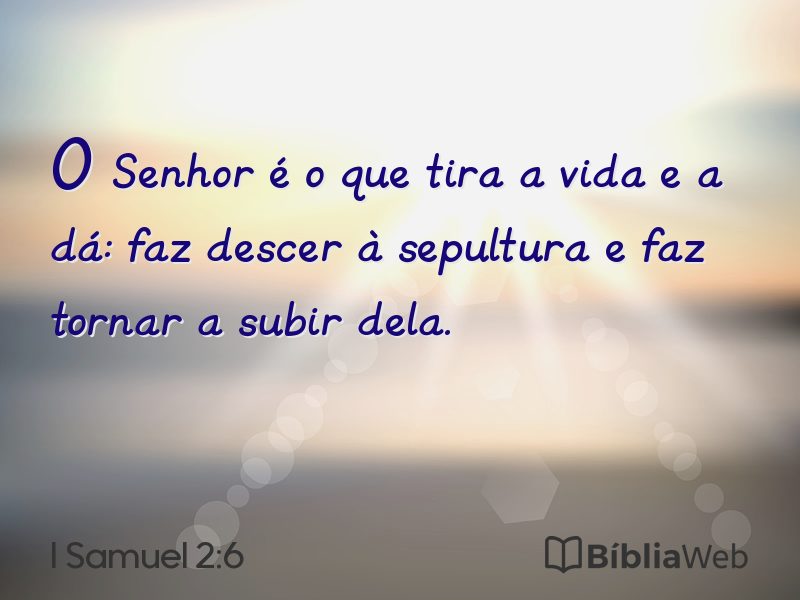 I Samuel 2:6 em imagem para compartilhar