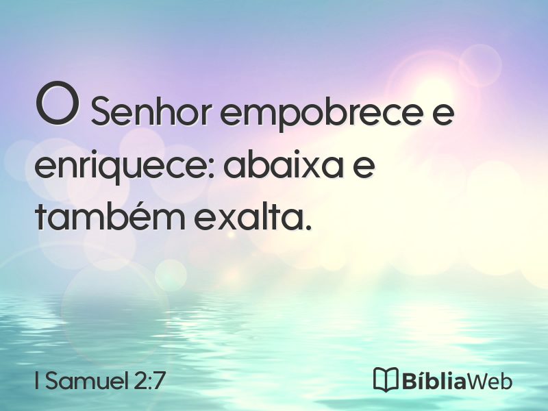 I Samuel 2:7 em imagem para compartilhar