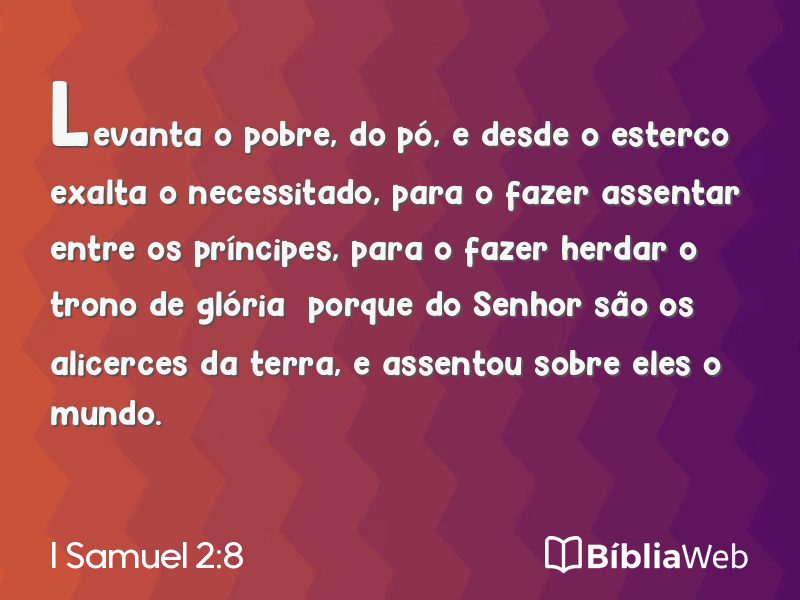 I Samuel 2:8 em imagem para compartilhar