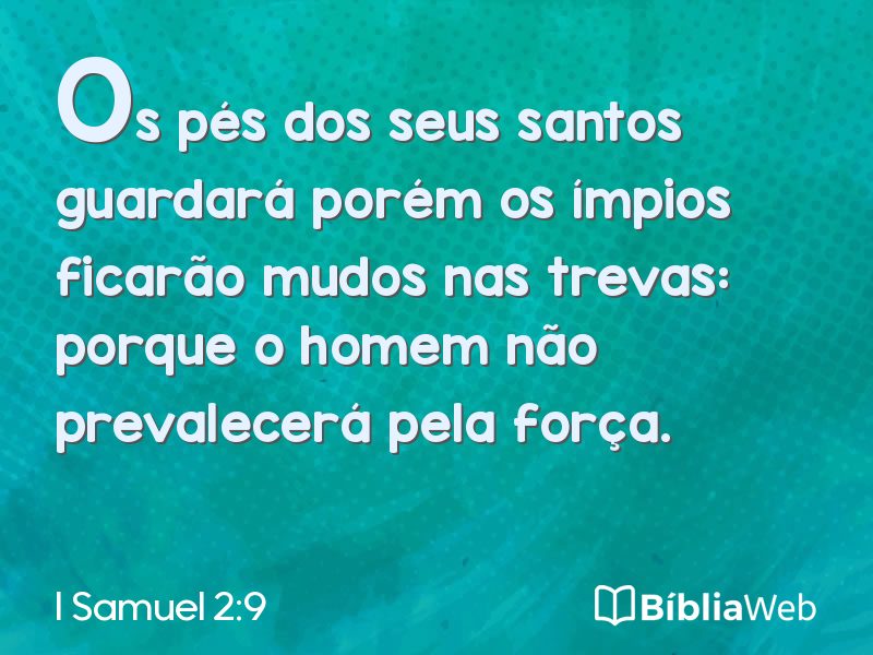 I Samuel 2:9 em imagem para compartilhar
