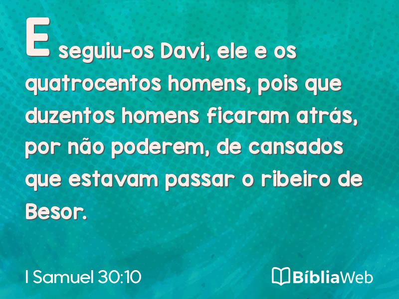 I Samuel 30:10 em imagem para compartilhar