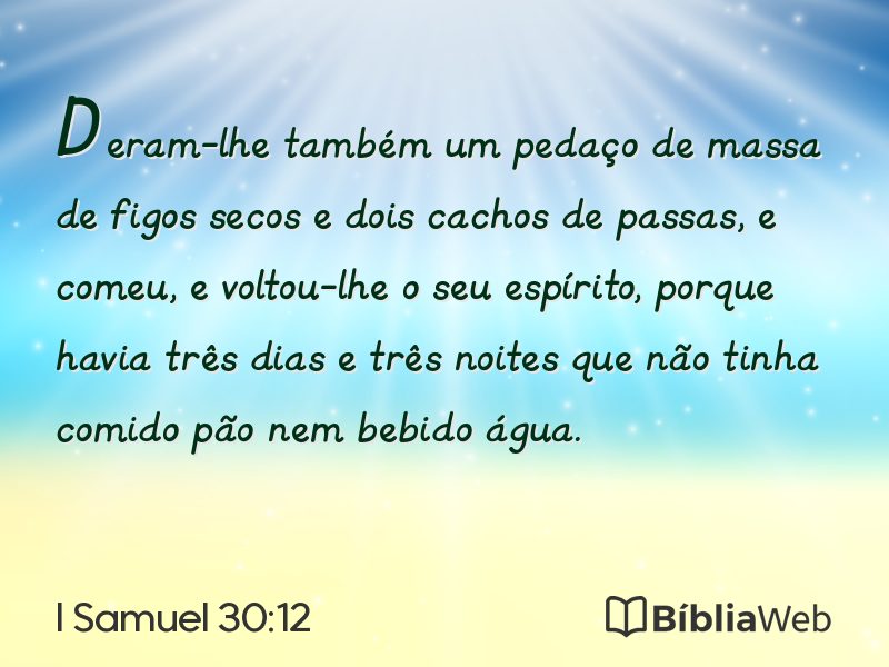 I Samuel 30:12 em imagem para compartilhar